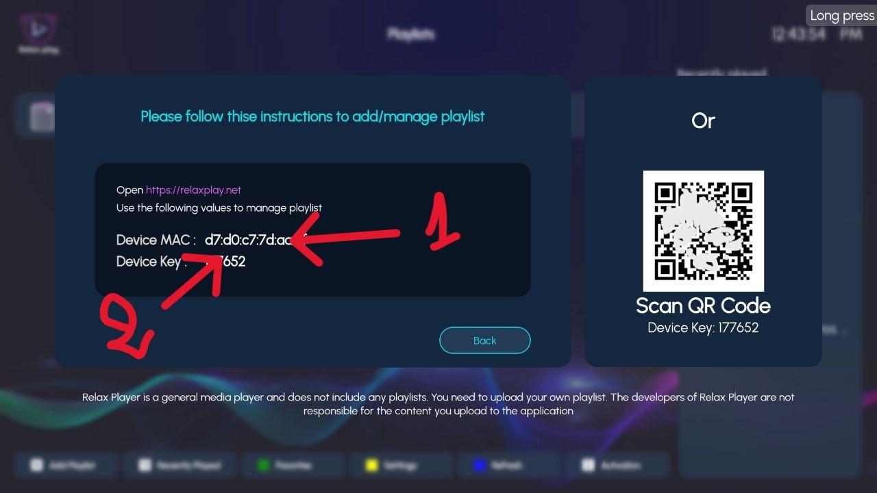 A user scanning a QR code on a Kodi interface, showcasing the step-by-step process for easy navigation.